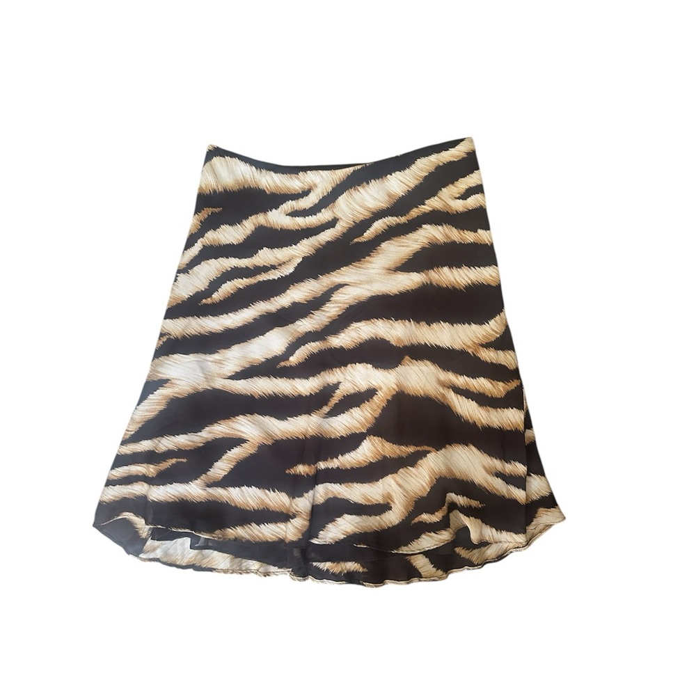 Ann Taylor Black and White A-Line Mini Skirt
